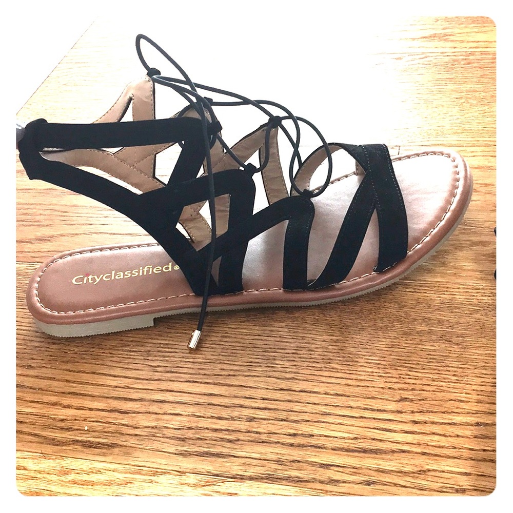 Strappy Black Sandals